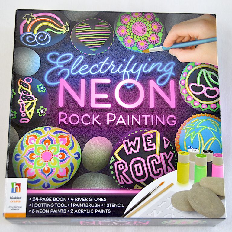 neon rock painting